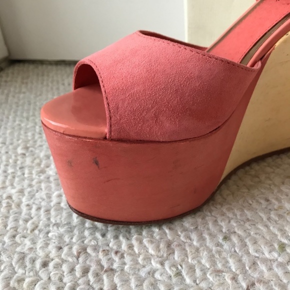 Topshop color block platform wood wedge sandal - Picture 4 of 5